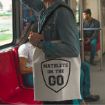 Mathlete on the Go Cool Mathematics Teachers Gift Tote Bag<br><div class="desc">"Mathlete on the go" Elevate your math teacher style with our 'Mathlete on the Go' tote bag! This trendy and functional accessory proudly showcases your passion for mathematics. Whether you're carrying papers, books, or daily essentials, this tote bag is your perfect companion. A great gift for math educators who inspire,...</div>