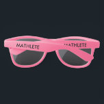 MATHLETE typography math themed Sunglasses<br><div class="desc">"MATHLETE" text in black</div>