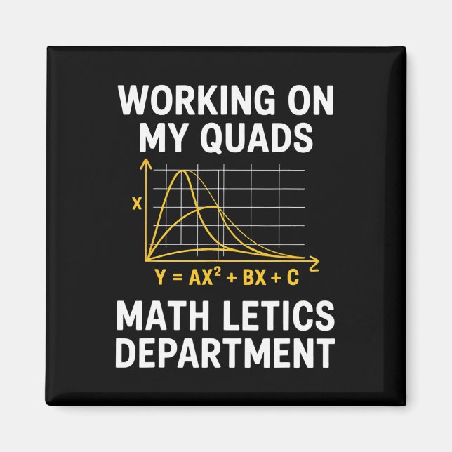 Mathletics Working On My Quads Algebra Algebra Mat Magnet (Front)