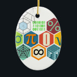 maths ceramic tree decoration<br><div class="desc">Maths in colour! For math enthusiasts and students.</div>