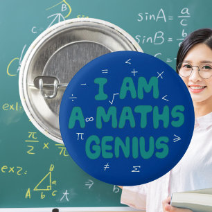 Maths genius, Mathematical wizz kid 3 Cm Round Badge