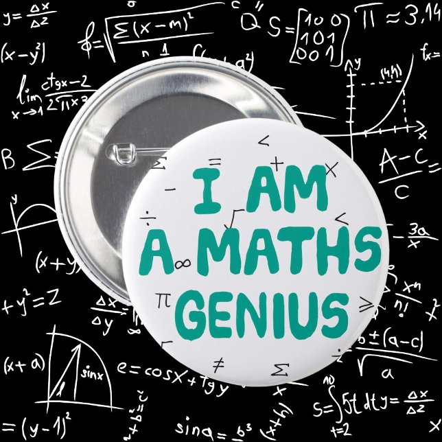Maths genius pin badge school subject (Maths genius)