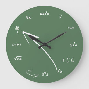 Maths Mathematical Equations Large Clock