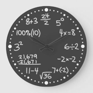 Maths Mathematical Equations Lover Black Clock
