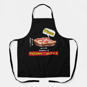 Maths Nerd Pizza Lovers Math Teacher Volume Formul Apron