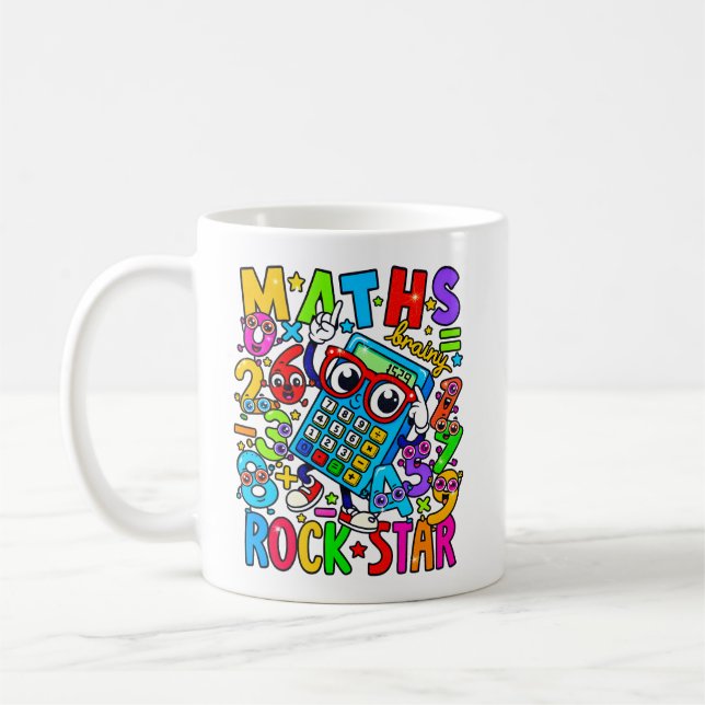 Maths Rock Star Mug | Number Day Teacher Gift (Left)