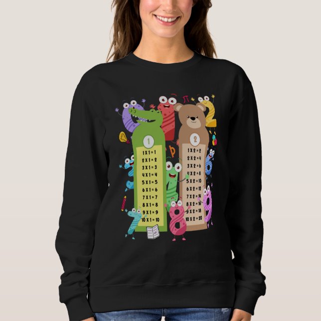 Maths Table Costume Idea For Kids & Teacher Number Sweatshirt (Front)