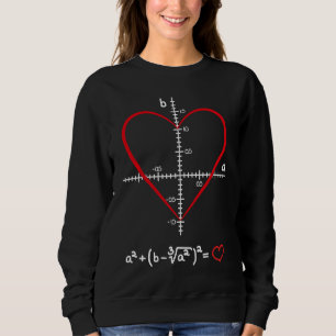 Maths Teacher Heart Equation Valentines Day Maths Sweatshirt