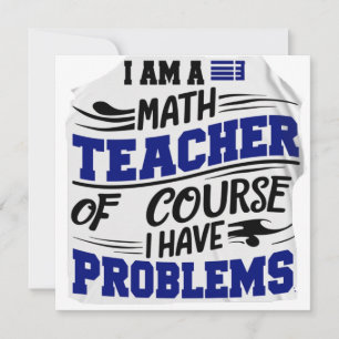 Maths teacher Jest Thank You Card