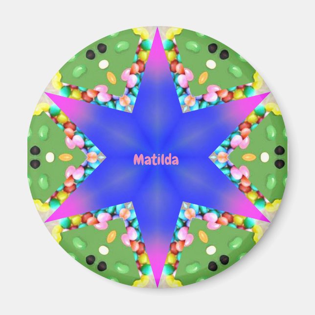 MATILDA ~ Personalized Easter Star Fractal ~ Magnet (Front)