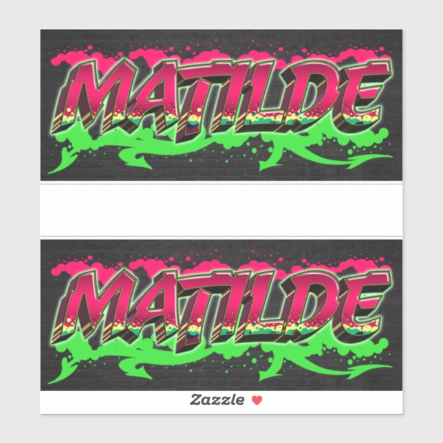 Matilde First Name Graffiti Sticker (Sheet)