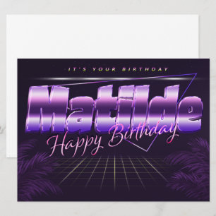 Matilde Name First name pura retro card Birthday