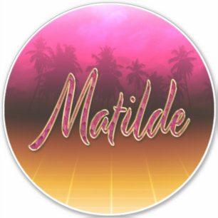 Matilde Vorname Name golden pink Aufkleber Sticker