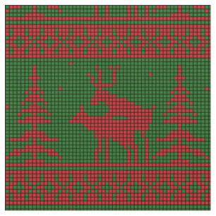 mating reindeer ugly christmas fabric