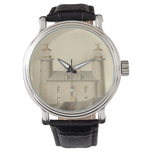 Matinicus Rock Lighthouse Schematics Watch (Front)