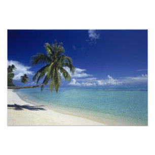 Matira Beach on the island of Bora Bora, 2 Photo Print