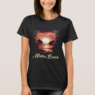 Matira Beach Vibrant Sunset Bora Bora French Poly T-Shirt