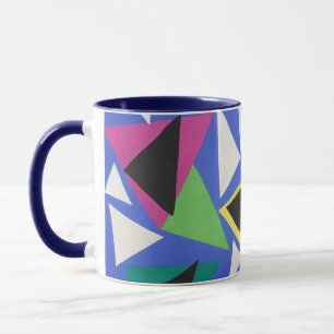 Matisse Abstract Geometric Blue Cut Out Art Mug