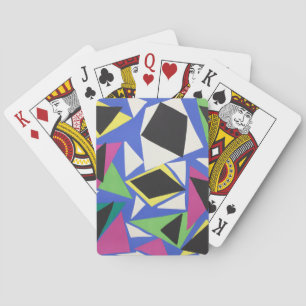 Matisse Abstract Geometric Blue Cut Out Art Playing Cards