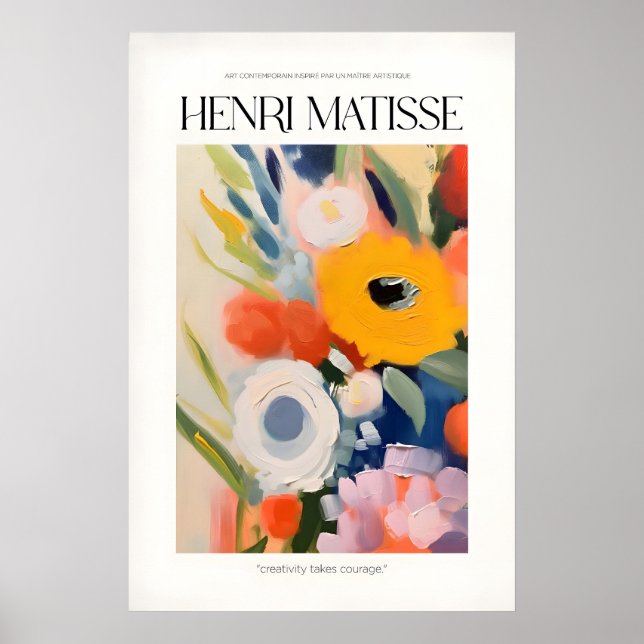 Matisse Art Prints - Abstract Flowers Poster (Front)