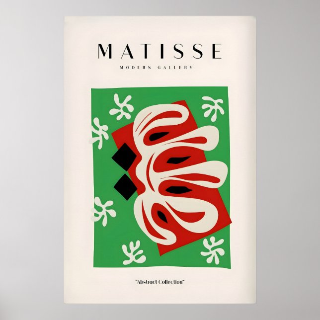 Matisse Art Prints - Abstract Shape Red Green (Front)