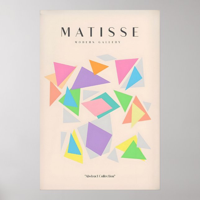 Matisse Art Prints - Colourful Geometric Triangles (Front)