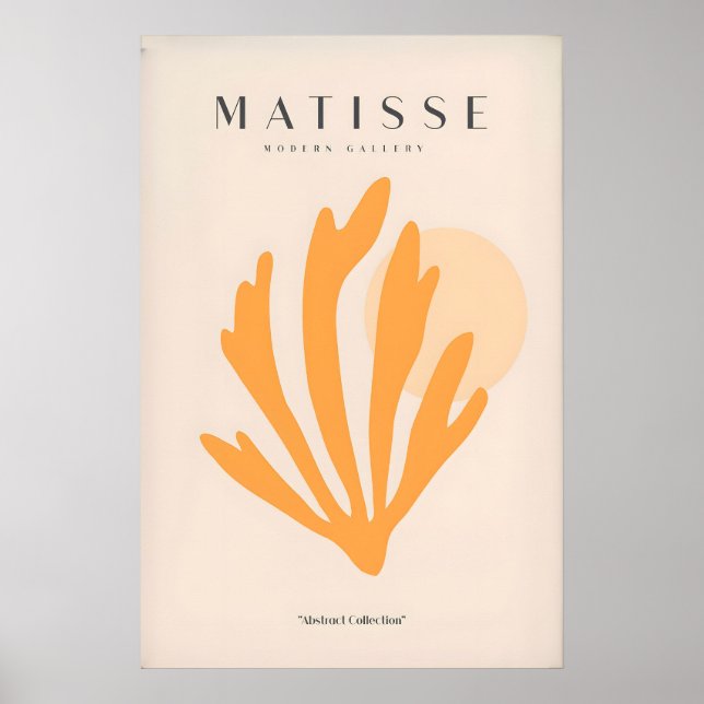 Matisse Art Prints - Orange Seaweed Abstract Art (Front)