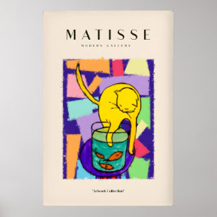 Matisse Art Prints - Yellow Cat with Fishbowl