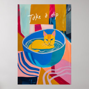 Matisse Cat Art Print Abstract Feline Painting