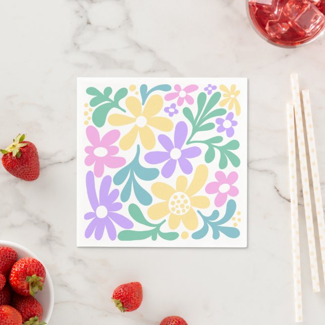 Matisse Daisies Pattern  Napkin (Insitu)