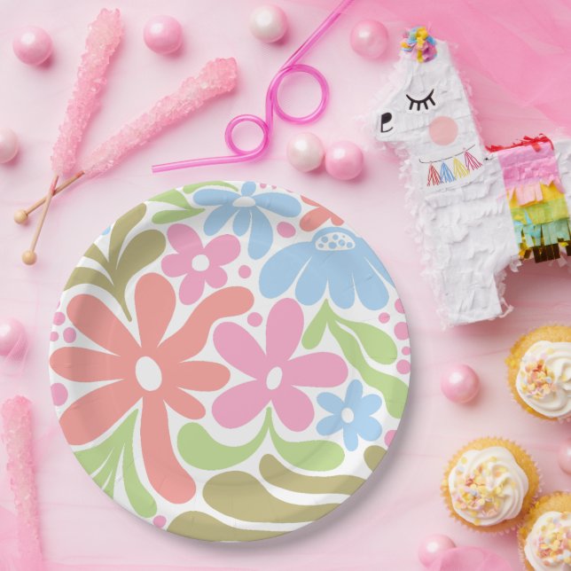 Matisse Daisies Pattern  Paper Plate (Party)