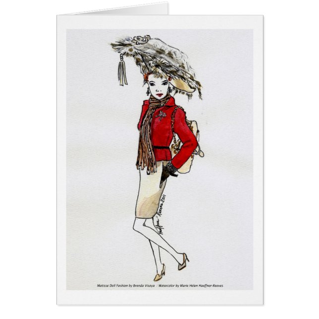 Matisse Doll Fashion Watercolor- Cherries Jubbilee (Front)