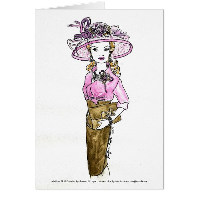 Matisse Doll Fashion Watercolor - Parfait Pink (Front)