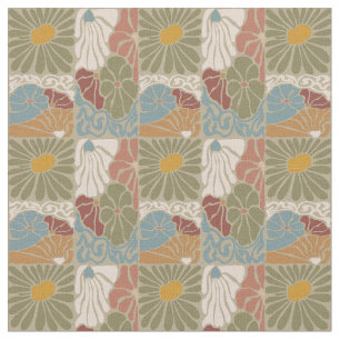 Matisse Groovy floral  Art Nouveau 1970s Boho Fabric