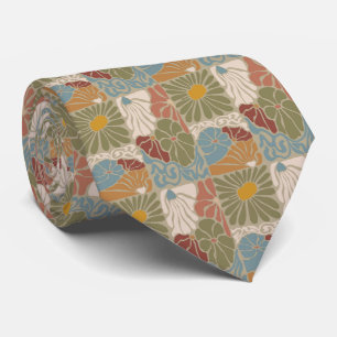Matisse Groovy floral Art Nouveau 1970s Boho Tie