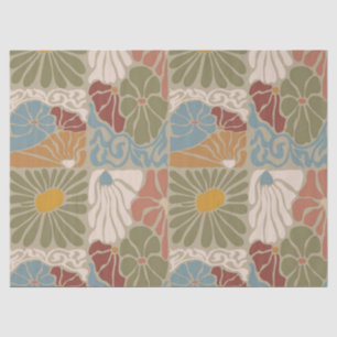 Matisse Groovy floral  Art Nouveau 1970s Tissue Paper