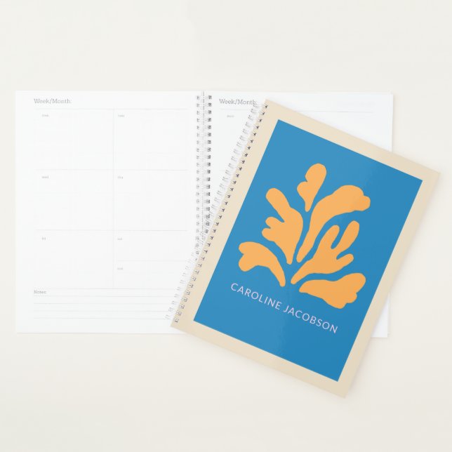 Matisse Inspired Abstract Art Shapes Personalised Planner (Display)