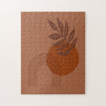 Matisse Inspired Desert Vibes Abstract Shapes Jigsaw Puzzle<br><div class="desc">Beautiful Matisse inspired floral and abstract shapes artwork in desert shades of terracotta and rust.</div>