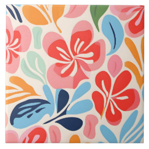 Matisse inspired floral tile