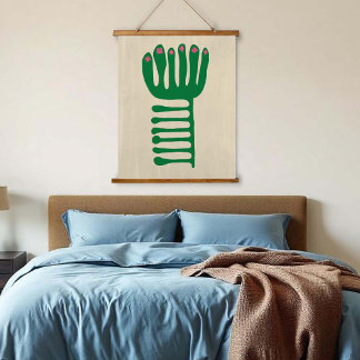 Matisse Inspired Green and Pink Hanging Tapestry