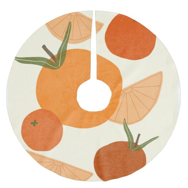 Matisse Inspired: Modern Abstract Shapes Brushed Polyester Tree Skirt (Front)