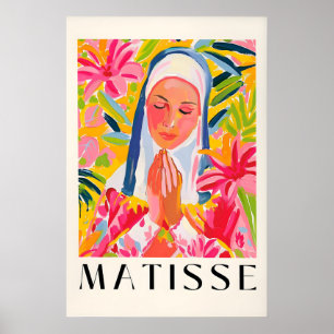 Matisse Inspired Nun Print Mid-Century Modern