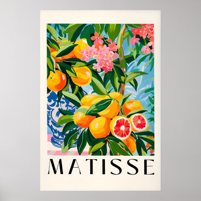 Matisse Inspired Orange Tree Art Print Spanish (Front)