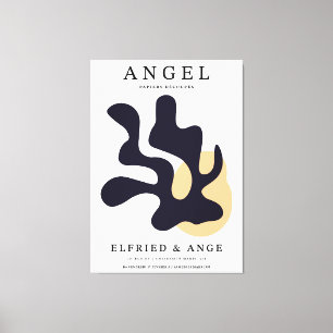 Matisse Leaf Abstract Organic Art Print Navy