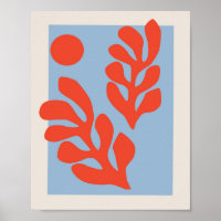 Matisse Leaves Blue & Red