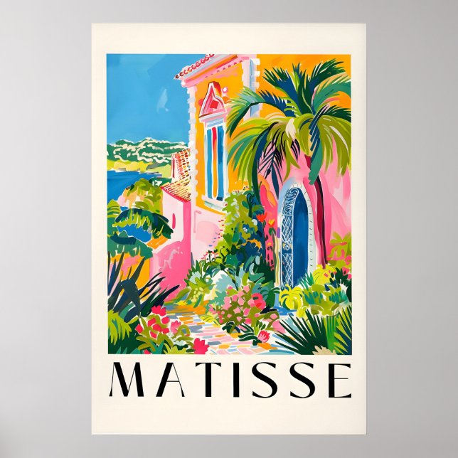 Matisse Print Mediterranean Villa, Pink Beachy (Front)