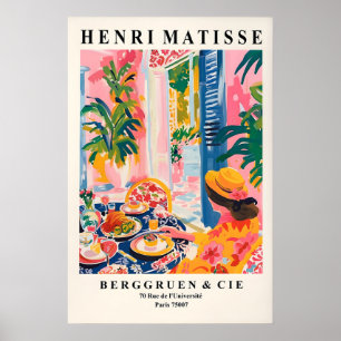 Matisse Style Art Print Woman Dining, Preppy