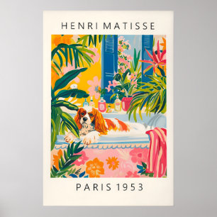 Matisse Style Cavalier King Charles Spaniel Art Poster