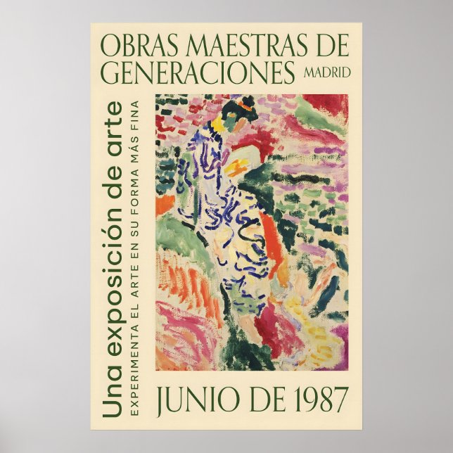 Matisse Style Exhibition Poster Retro Wall Art (Front)