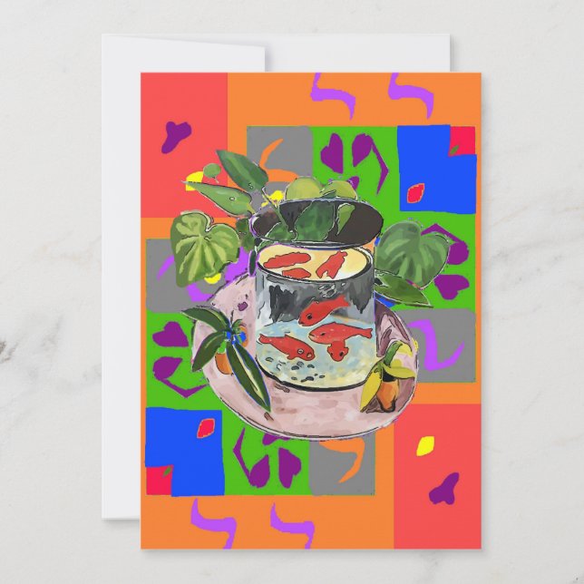 Matisse Style Shapes and Gold Fish (Front)